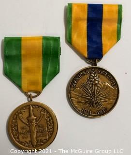 Military Medal - 2 Mexican Service medals 