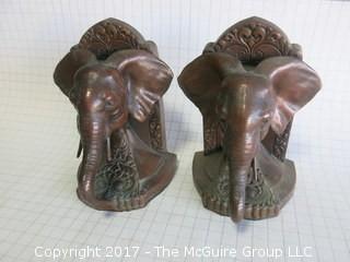 Pair of Elephant Bookends 