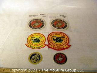 Collectible: Militaria: Patches and Transfer Stickers and Medallions