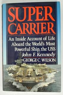 Selection of historical military/travel theme titles; Supercarrier; Tschiffley's Ride; Fortunate Son, etc