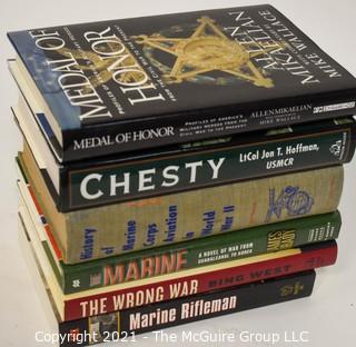 Selection of Marines and Military theme titles: Chesty; Medal of Honor; Wrong War; etc