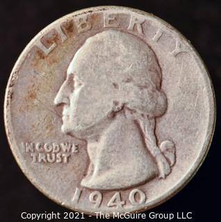 1940 Washington Silver Quarter 