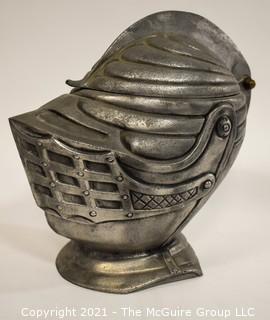 Vintage Medieval Style Knights Helmet Ice Bucket Bar Ware. 