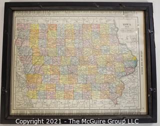 Glass Framed page of Rand, McNallay & Co. Map of Missouri from "Atlas of the United States"