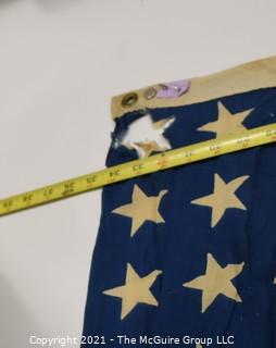 Vintage Machine Sewn 48 Star US Flag (some damage)