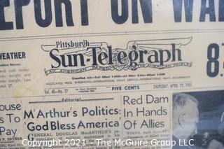 Historical: Vintage Newspapers 1935/1957 Pre-WWII and MacArthur 