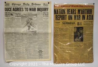 Historical: Vintage Newspapers 1935/1957 Pre-WWII and MacArthur 