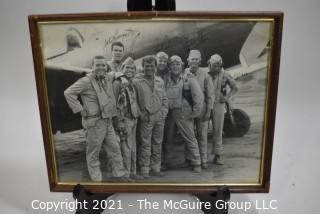 Original Cast autographed photo of TV show "Baa Baa Blacksheep" and framed photo of Meatball the Bull Terrier, mascot of the Black Sheep Squadron on the TV show "Baa Baa Black Sheep"