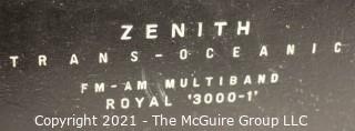 Collectible: Radio: Zenith Model Royal "3000-1" Trans-Oceanic Portable Multiband Radio (6) UPDATED 5/13/21 new photos added