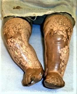 Collectible: Doll: 1920's E. I. Horseman "Baby Dimples" composition body 18" with original footwear 