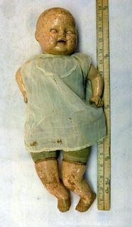 Collectible: Doll: 1920's E. I. Horseman "Baby Dimples" composition body 18" with original footwear 