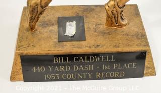 Bill Caldwell Personal Memorabilia: Marine Corp License Plates, Brass items from various trips and Rocks from Base Camp of Mt.Everest