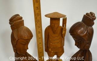 Vintage Ethnographic Wood Carvings from Africa & Tibet. 