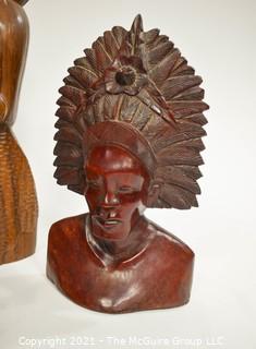 Vintage Ethnographic Wood Carvings from Africa & Tibet. 