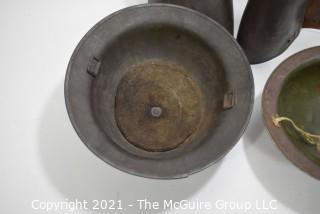 Military WWI Helmet, Toy Helmet, Mess Kit & Leather Cavalry Shin Chaps