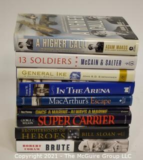 Books: Historical: Military: with dust jackets incl- Ike, MacArthur, Weinberger