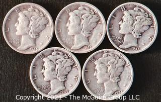 1945 Mercury Dimes 