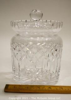 Waterford Crystal Lismore Biscuit Barrel.  Measures approximately 8" tall. 