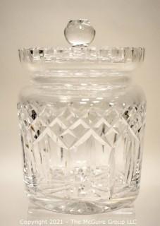 Waterford Crystal Lismore Biscuit Barrel.  Measures approximately 8" tall. 