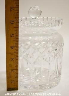 Waterford Crystal Lismore Biscuit Barrel.  Measures approximately 8" tall. 