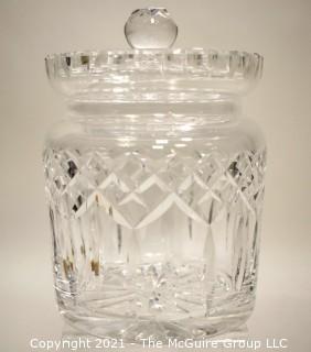 Waterford Crystal Lismore Biscuit Barrel.  Measures approximately 8" tall. 