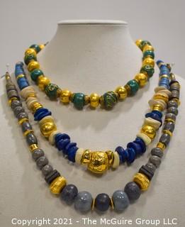 Group of Three (3) Beaded Necklaces