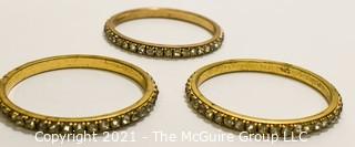 Three (3) Vintage Chanel Set Rhinestone Bangle Bracelets.