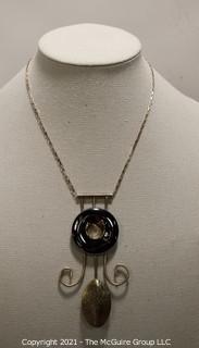 Vintage Costume Modern Art Jewelry Necklace. 