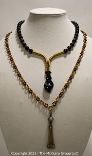 Two Vintage Costume Jewelry Necklaces.