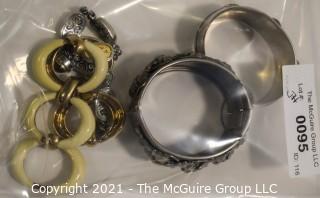 Four (4) Costume Jewelery Bracelets Including Bangle, Cuff & Link.