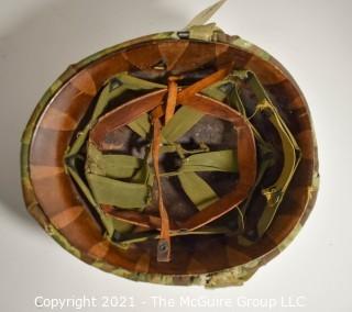 Collectible: Militaria: Vietnam Era: M1 Helmet w/ liner and camo covering - 1960's used in country by Captain