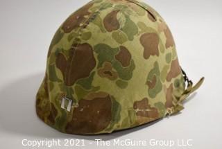 Collectible: Militaria: Vietnam Era: M1 Helmet w/ liner and camo covering - 1960's used in country by Captain