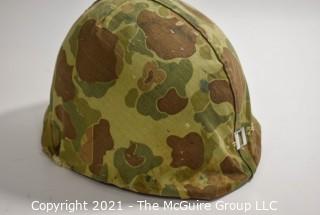 Collectible: Militaria: Vietnam Era: M1 Helmet w/ liner and camo covering - 1960's used in country by Captain