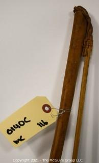 Collectible: Militaria: Vietnam Era: large Montagnard hand-made crossbow and 5 arrows.