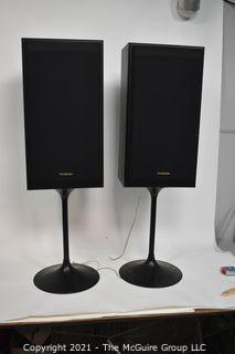 Pair (2) Technics Pedestal 2-way Speakers SP-LV305