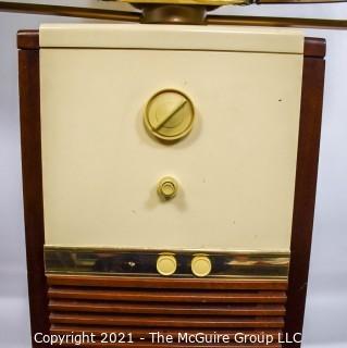 Vintage Mid Century Modern MCM "Predicta" Television in Swivel Screen Pedestal Cabinet. 
This TV has been converted to a modern monitor with Cable Plug.  Not operating. 