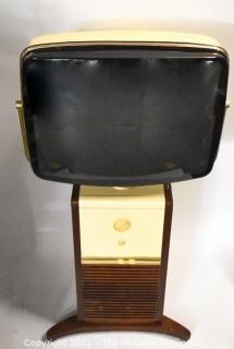 Vintage Mid Century Modern MCM "Predicta" Television in Swivel Screen Pedestal Cabinet. 
This TV has been converted to a modern monitor with Cable Plug.  Not operating. 