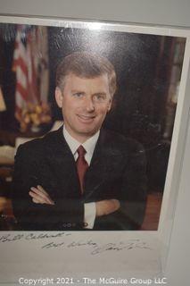 Group of Signed Political & Commemorative Photos of Ronald Reagan, Dan Quayle & Gen. David James.