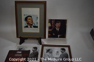 Group of Signed Political & Commemorative Photos of Ronald Reagan, Dan Quayle & Gen. David James.