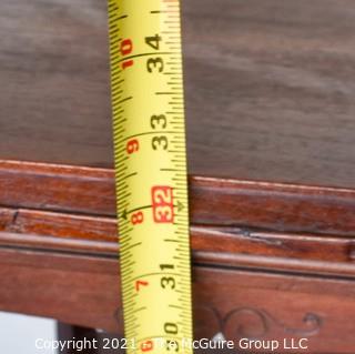 Vintage Wood Plant Stand with Barley Twist Accents.  Measures 32"H x 16"Square.