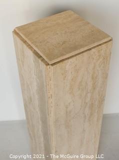 Square Marble Pedestal or Stand. Measures 9 x 9 x 32"T