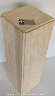 Square Marble Pedestal or Stand. Measures 9 x 9 x 32"T