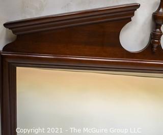 Federal Style Wall Mirror with Finial.  Measures 45 x 39"