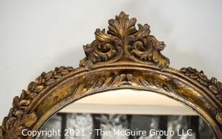 Wall Mirror with Ornate Gilt Frame.  Measures 18" X 29".