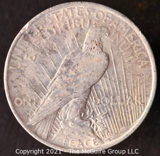 Numismatic: "Peace" Silver Dollar 1923