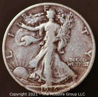 Numismatic: Silver "Walking Liberty" Half-Dollar  - 1936-S