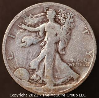 Numismatic: Silver "Walking Liberty" Half-Dollar  - 1918-S