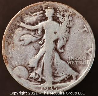 Numismatic: Silver "Walking Liberty" Half-Dollar  - 1935-D