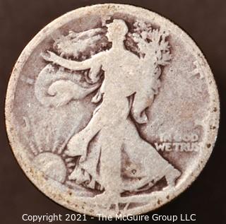 Numismatic: Silver "Walking Liberty" Half-Dollar  - 1917 (#2)