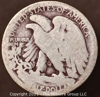 Numismatic: Silver "Walking Liberty" Half-Dollar  - 1917 (#2)